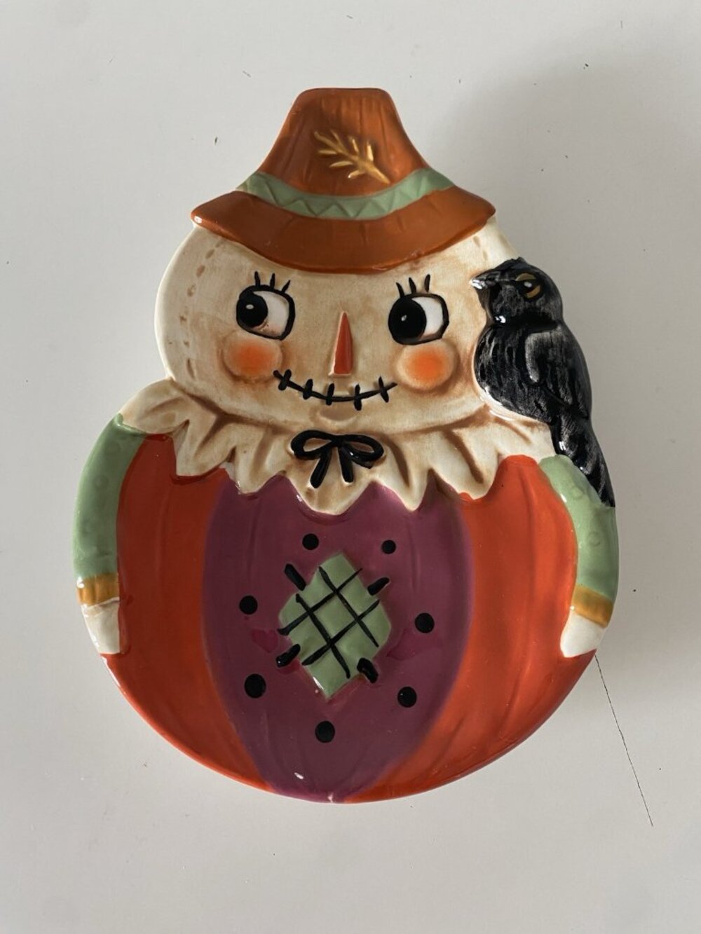 Johanna Parker Design Mr. Scarecrow Ceramic Spoon Rest Autumn Fall NEW